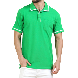 Mens Casual Solid Contrast Collar <b>Half</b> Sleeve Yarn Dyed <b>Shirt</b> 100% Cotton ODM Breathable Regular Fit Knitted for Custom Pocket - Product Image 6