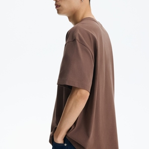 Custom Men's Regular Fit 100% Cotton O-Neck Hip Hop Anti-Wrinkle 320g Silk Screen Printed Short Sleeve T-Shirts Custom <b>Logo</b> OEM - Product Image 2