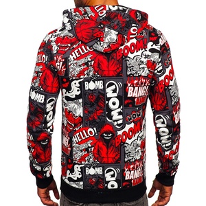 Sudaderas con capucha Impreso Última moda Hombres All Over Print Sudadera con capucha Impresión personalizada Heavyweight Men's Premium Fleece - Product Image 2