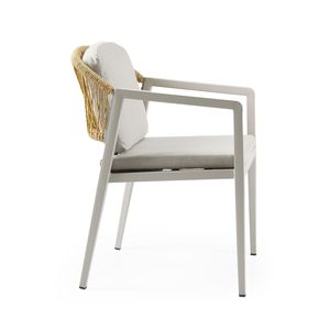 Set da pranzo per esterni con set di 6 sedie grigie e tavolo da pranzo in legno di acacia, mobili da giardino - Product Image 4