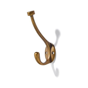 Porte-manteau mural moderne en laiton massif, design minimaliste en forme de J, finition or brossé de luxe, pour salle de bain d'hôtel - Product Image 5