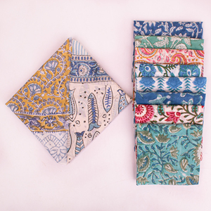 Pañuelo Cuadrado de Algodón Voile Premium Sanganeri Boho, Ligero, No Tejido, Ecológico, Transpirable, para Cabello y Cuello, para Todas las Estaciones - Product Image 3