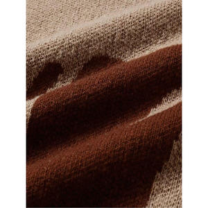 Pull à manches longues unisexe, pull d'hiver pour homme, jacquard surdimensionné, col rond, polyester, design contrasté - Product Image 5