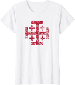 T-Shirt à manches courtes pour hommes, col rond, décontracté, 100% coton, croix de Jérusalem, royaume de Jérusalem, Knight's Templar, été, 2024 - Product Image 3