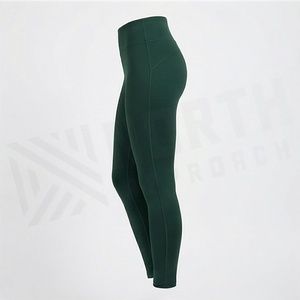 High Quality Womens Sports Leggings Mid Waist Gym Workout Yoga <b>Tights</b> Pants Solid <b>Pattern</b> Design With Customized Color - Product Image 3