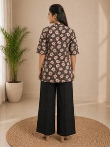 Conjunto de Uso Diario – Top de Rayón Cómodo y Pantalones Palazzo - Product Image 3