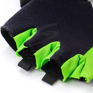 High Quality Breathable Half Finger Cycling Gloves Non-Slip Safety Grip Leather/Neoprene Material <b>Hook</b> Loop Closure for Outdoor - Product Image 5