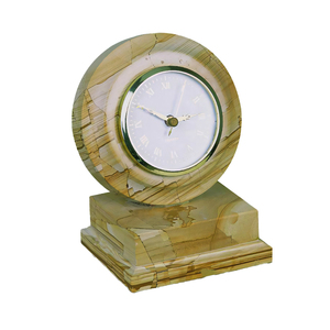 Horloge en marbre onyx de qualité supérieure, fabriquée à la main, design élégant, pour décoration de luxe et cadeaux. - Product Image 4