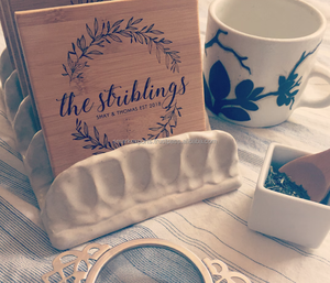 Custom <b>Wooden</b> Coaster Set with Wreath Engraving and Cork Option Ideal for Weddings Bridal <b>Showers</b> and Special Gifts - Product Image 4