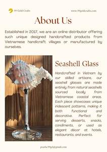 Ornements décoratifs en verre de coquille de thème nautique avec la base en laiton pour la conception côtière de café de station de vacances de boutique - Product Image 4