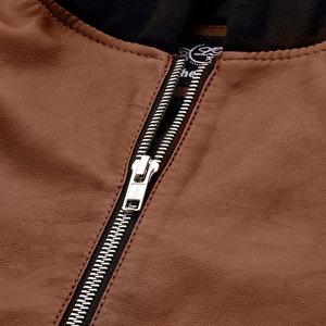Econex Sports Men's <b>Slim</b> <b>Fit</b> PU Leather Eco-friendly Winter Waterproof Windproof Breathable Casual <b>Jacket</b> Zipper Closure - Product Image 6