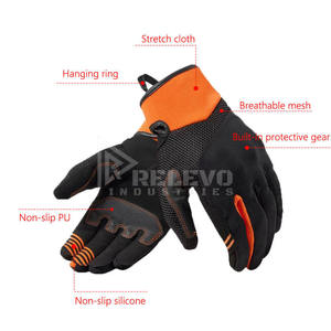 Guantes de cuero de alta calidad con pantalla táctil, guantes de moto con logo personalizado, guantes de piel de cabra para motociclismo, MOQ bajo. - Product Image 4