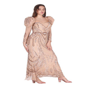 Lentejuelas brillantes con cuentas |   Vestido de noche estilo sirena |   Largo hasta el suelo con cintura natural |   Ropa de Fiesta Formal de Lujo |   Diseñadora para Mujeres |   Vestido - Product Image 2