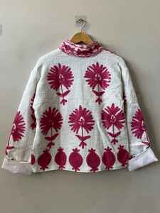 Veste d'hiver matelassée Candy TNT Suzani pour femme, brodée, col montant, style bohème, vêtement d'extérieur tendance pour festival, cadeau pour elle - Product Image 2