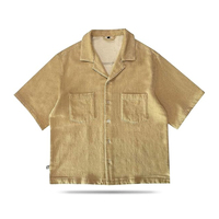 Chemise décontractée d'été pour homme, coupe oversize, manches courtes, en nylon léger à séchage rapide, imprimée sur mesure, style streetwear, approvisionnement en gros OEM