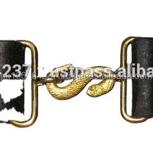 Boucle ardillon serpent en or antique 100% ceinture en cuir véritable en métal pour hommes boucles serpent français - Product Image 6