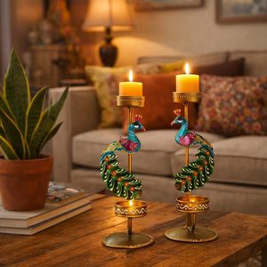 Handprinted <b>Tealight</b> Candle <b>Holders</b> for Home Decoration Diwali Christmas Gifting Items Decorative Tabletop T-Light <b>Holder</b> - Product Image 6