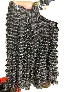 Lot de cheveux humains Remy bouclés et ondulés profonds avec fermeture frontale 13*4 - Product Image 4