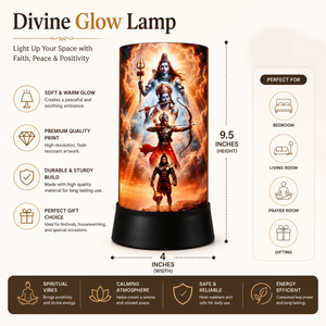 Shiva Krishna Ram Hanuman LED Table Lamp Divine Glow Spiritual <b>Night</b> <b>Light</b> Home Decor Bedside Meditation Pooja Gift Lamp - Product Image 5