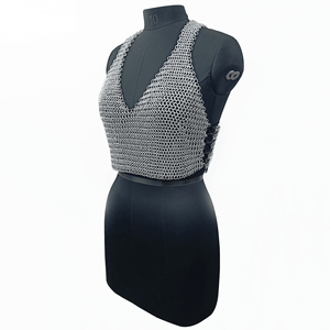 Elegante Medieval Chainmail Top 10 mm Aluminio Butted Ring Fantasy Festival Outfit en Metal Armor para Ren Faire Costume - Product Image 3