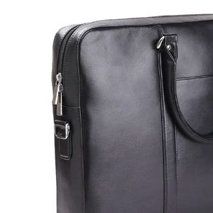 Bolsa para Portátil de Poliéster Elegante y Moderna para Hombre, de la Mejor Calidad, con Logotipo Personalizado, Cierre de Cremallera Impermeable de Cuero Genuino, para Viajes y Actividades al Aire Libre - Product Image 5