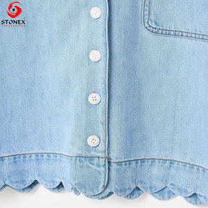 Camisa de Mezclilla para Mujer al por Mayor, Camisa Vaquera de Algodón Premium Estilo Western con Botones, Impresión de Logotipo y Diseño Personalizados, Manga Corta - Product Image 4