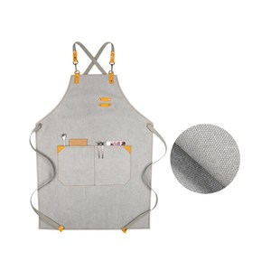 Tablier de barista personnalisé en toile avec sangle en cuir réglable, uniforme professionnel pour café, gilet d'outillage pour barman, vente en gros, fabricant - Product Image 5