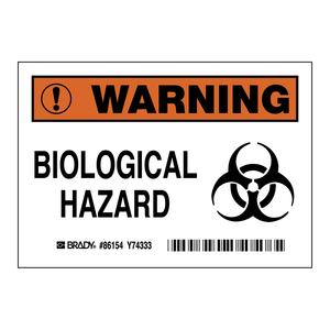 Étiquettes autocollantes durables Brady pour l'identification des échantillons de laboratoire et les avertissements de risque biologique - Product Image 1