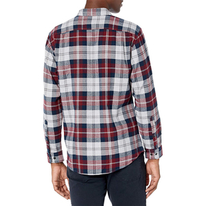Camisa de Franela a Cuadros de Manga Larga para Hombre, Corte Regular, Informal, de Algodón Tejido, con Botones - Product Image 2