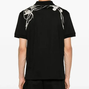 Camiseta Polo de Algodón Suave con Bordado, Diseño Elegante para Actividades Casuales - Product Image 2