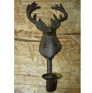 Patère murale en fonte tête de cerf, style rustique, pour manteaux, chapeaux et serviettes, idéale pour cabane ou chalet, design animalier, la meilleure - Product Image 5