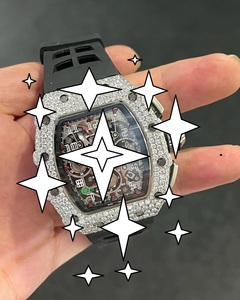 Montre de luxe unisexe en acier inoxydable, cadran analogique, mouvement mécanique, bracelet en silicone, cristal saphir, lumineuse, pliable - Product Image 1