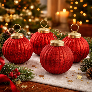 Juego de 14 Adornos Navideños de Cristal Vintage de Alta Calidad |   Adornos Colgantes Multicolores |   Decoración Festiva para Árboles de 6, 8 y 10 CM - Product Image 3