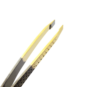 Pinzas de Acero Inoxidable para Cejas, Herramienta de Depilación de Precisión con Punta Inclinada, Pinzas Profesionales con Punta Inclinada - Product Image 5