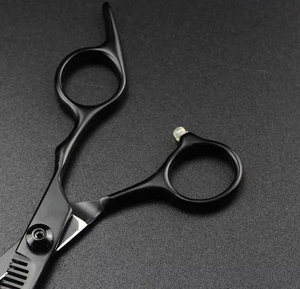 Ciseaux de coiffure professionnels en acier japonais noir à vis, pour coupe et effilage des cheveux, pour barbier et coiffeur - Product Image 5