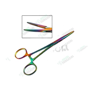 คีมคีลลี่เฮมอสแตท ไทเทเนียมคุณภาพสูง หลายสีรุ้ง ขนาด 5.5 นิ้ว ได้รับการรับรองมาตรฐาน CE ระดับ Class III โดย HS พร้อมโลโก้สั่งทำพิเศษ ผลิตในประเทศปากีสถาน - Product Image 2