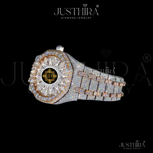 Reloj de Cuarzo con Diamantes Moissanite VVS de Alta Demanda y Durabilidad para Hombre, Resistente al Agua, de Acero Inoxidable, Casual, Disponible para la Venta - Product Image 2