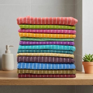 Solid Dyed Cotton <b>Hand</b> <b>Towel</b> 11x11 Inch Woven Household Cleaning <b>Towel</b> 11x11 Inch Cotton Face <b>Towel</b> Solid Color Woven Household - Product Image 3
