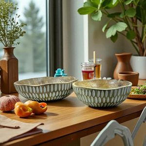 Cuencos de Madera para Servir con Recubrimientos de Grado Alimenticio, Cuencos Artesanales con Formas Irregulares y Elegantes para Decoración de Mesa - Product Image 2