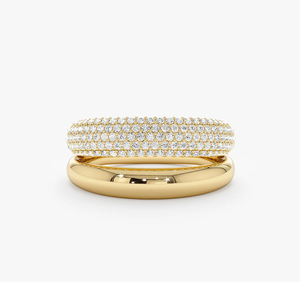 Anillo de Compromiso y Boda Exclusivo de Oro de 14 Quilates con Diamante Cultivado en Laboratorio Certificado por IGI, Colección Nupcial Vintage, Corte Brillante, Elegante Regalo - Product Image 1