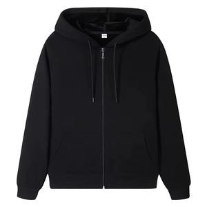 Sudadera con Capucha y Cremallera Personalizada con Logotipo Bordado, 100% Algodón, Antiarrugas, para Hombre, Unisex, de Alta Calidad - Product Image 3