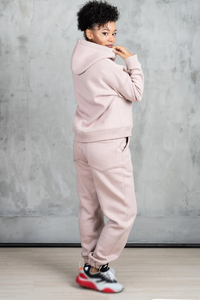 Conjunto de Sudadera con Capucha y Pantalones Deportivos de Forro Polar para Mujer, Sudadera Holgada Informal de Invierno, Chándal de Algodón - Product Image 4