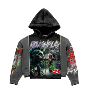 Sudadera con Capucha Estilo Punk Rough Play, Manga Larga, Estampado por Sublimación, Sudadera de Otoño para Hombre, 100% Algodón Grueso - Product Image 5