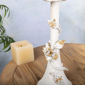 Designer Floral Detailing <b>Candle</b> Stand Artistic <b>Candle</b> Holder Perfect For Home Interior Decor Bedroom And Gift Purpose - Product Image 2