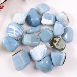 Pierres Roulées d'Angélite Naturelle de Qualité Supérieure, Polies à la Main, Écologiques, pour Reiki, Feng Shui, Guérison Spirituelle F S - Product Image 2