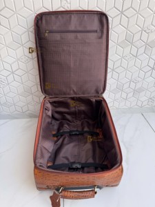 Nouvelles valises de créateurs multi-usages, sac à roulettes fait main en cuir véritable, unisexe, grande taille, design unique, valise - Product Image 6
