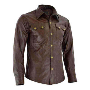 Camisas de cuero elegantes para hombre, ajuste cómodo y suave, tela ligera y duradera, adecuadas para uso diario en la oficina - Product Image 4