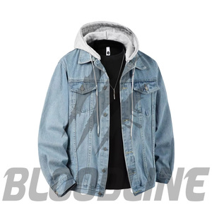 BLOODLINE INTERNATIONAL Women's Black Denim <b>Trucker</b> <b>Jacket</b> Full Sleeve Button Closure Washed Solid Cotton Winter Style Quick Dry - Product Image 1