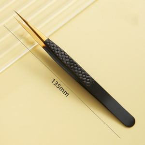 Pinzas para Pestañas Ovexa de Acero Quirúrgico, Duraderas, Agarre Perfecto, Uso en Salón, Empaque Personalizado, Incluye Bolsa - Product Image 2
