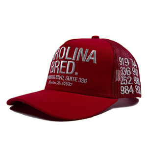 Casquette Trucker 5 Panneaux Personnalisée en Relief, Rouge Polaire, Snapback Unisexe, Ajustable, Performance Décontractée pour Sports de Plein Air - Product Image 2